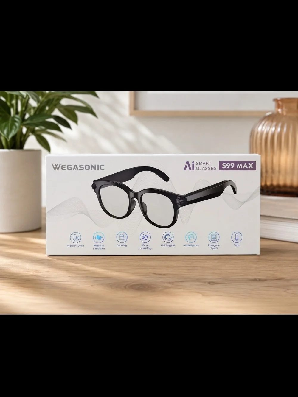 AI Smart Glasses S99 MAX w/ Camera/Video & Voice Assistant NEW SEALED